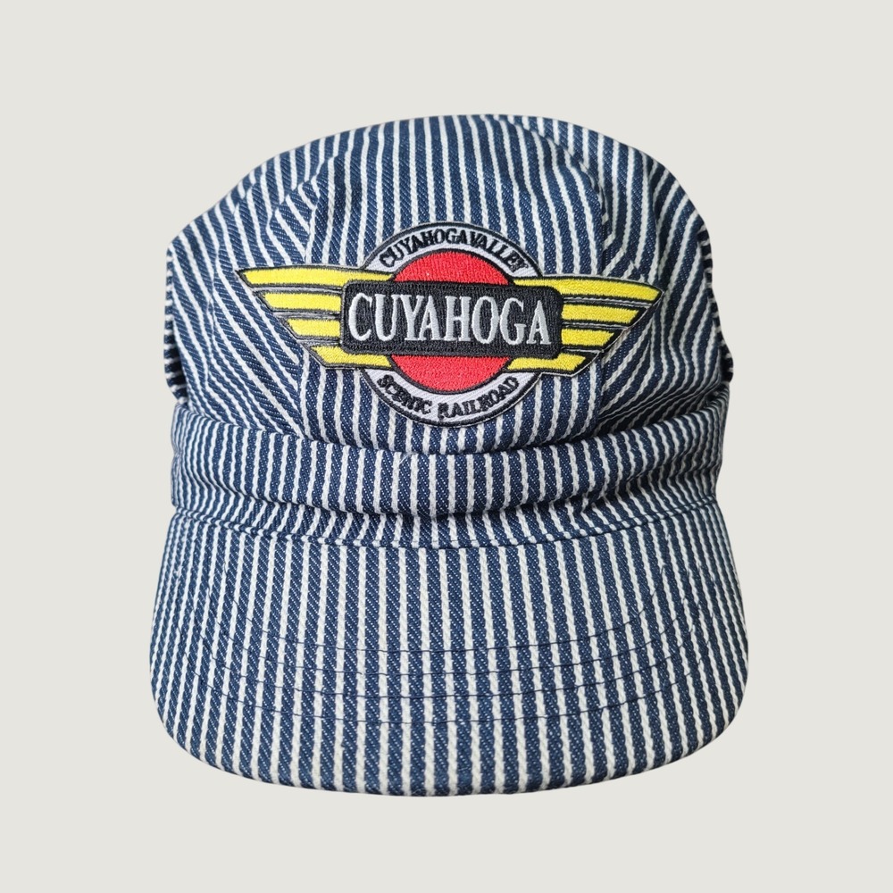 Cuyahoga Valley Scenic Railroad Kids Engineer Hat Hickory Stripe Snapback Cap